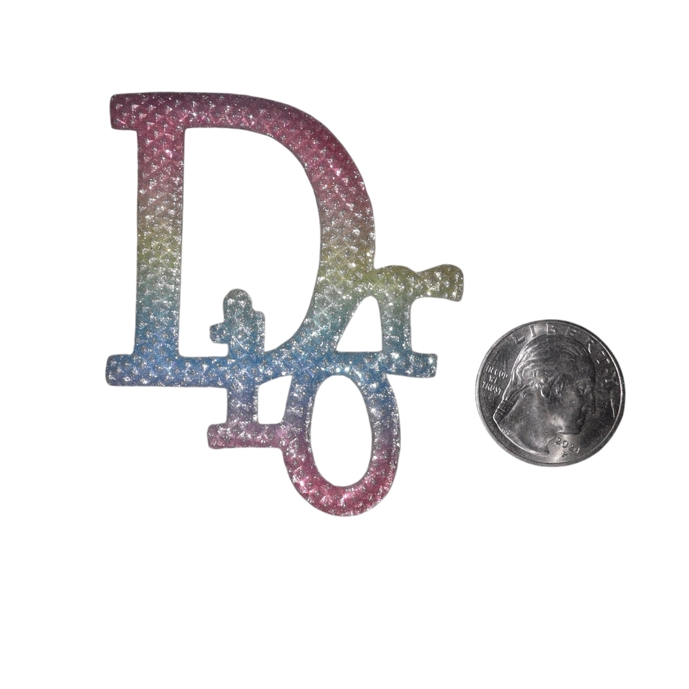 Designer Iron on Patch Multi color Bling